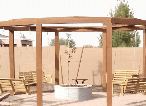 Pergola and Fire Pit Design