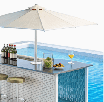 Outdoor Kitchen & a Pool Deck